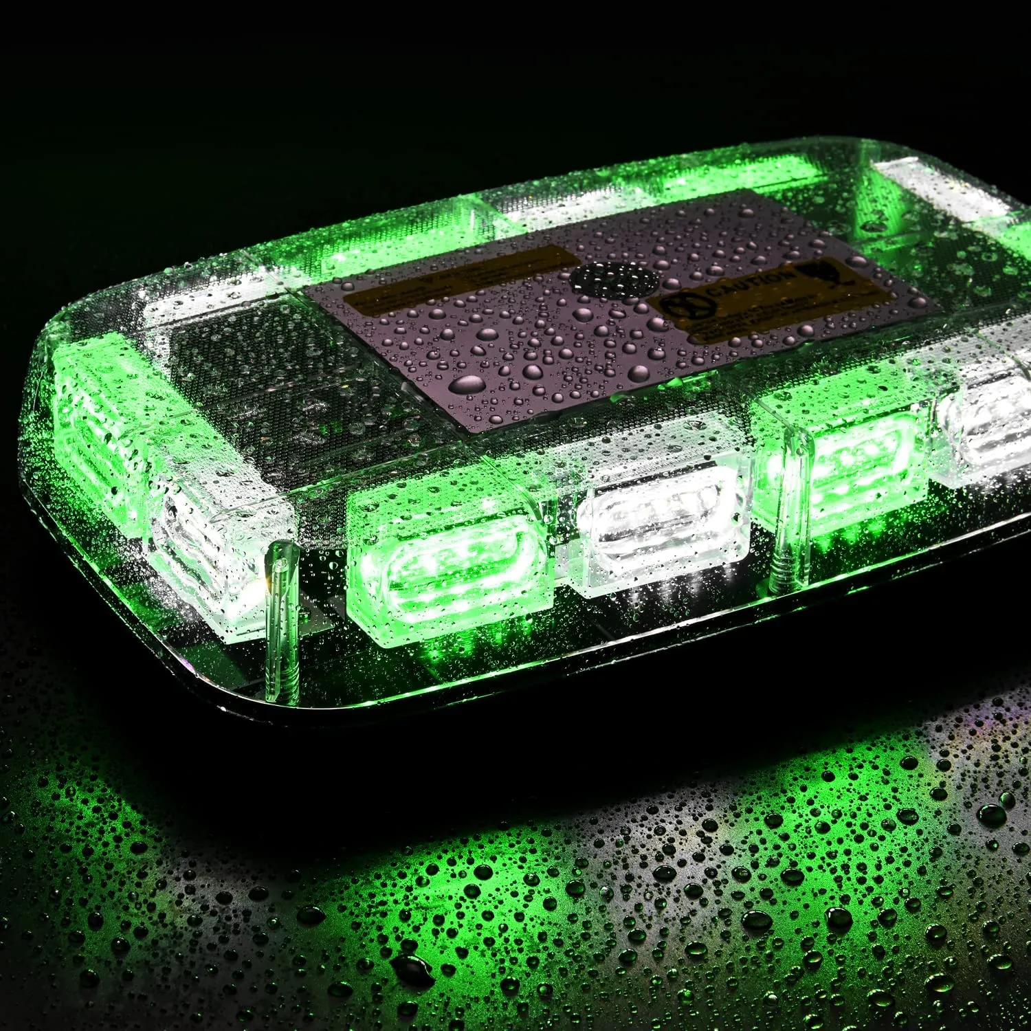 12 Inch 48 Leds Roof Top Green Mix White Emergency Strobe Light