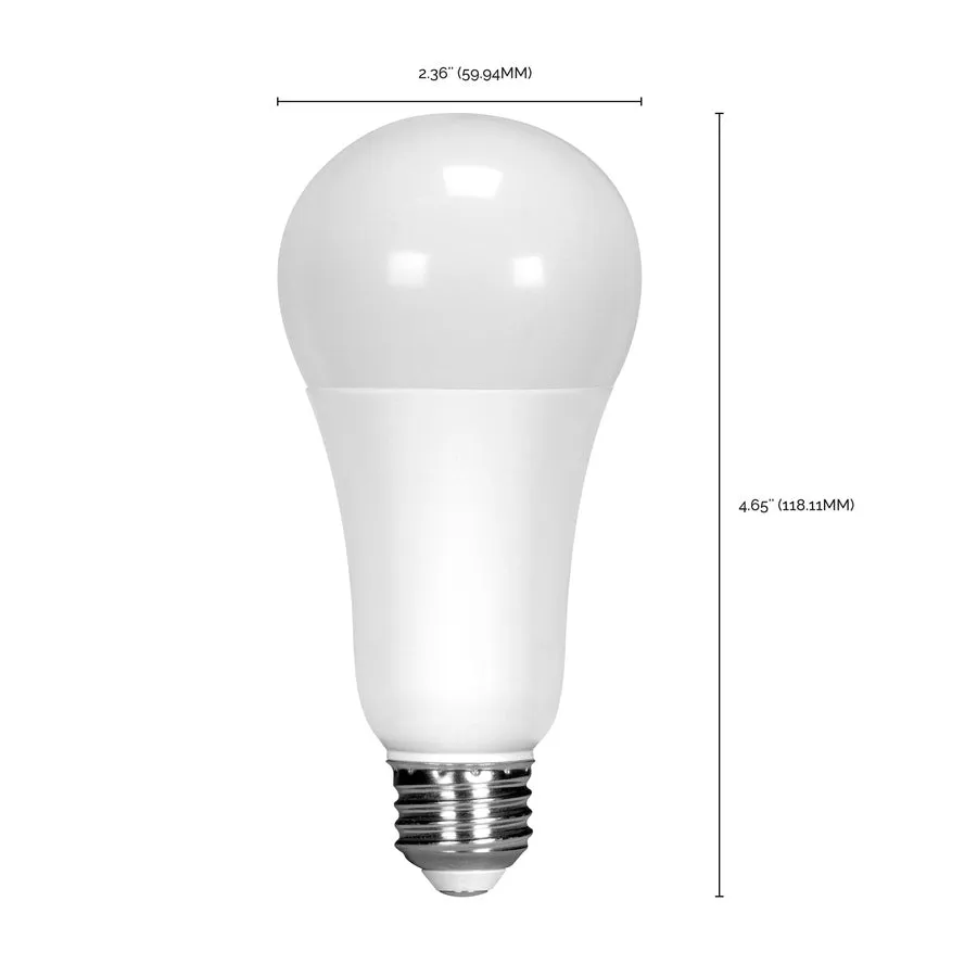 16.5W - A19 LED - 90CRI - 5000K - Medium base - 220 deg. Beam Angle - 120V - 1600 Lumens - CEC