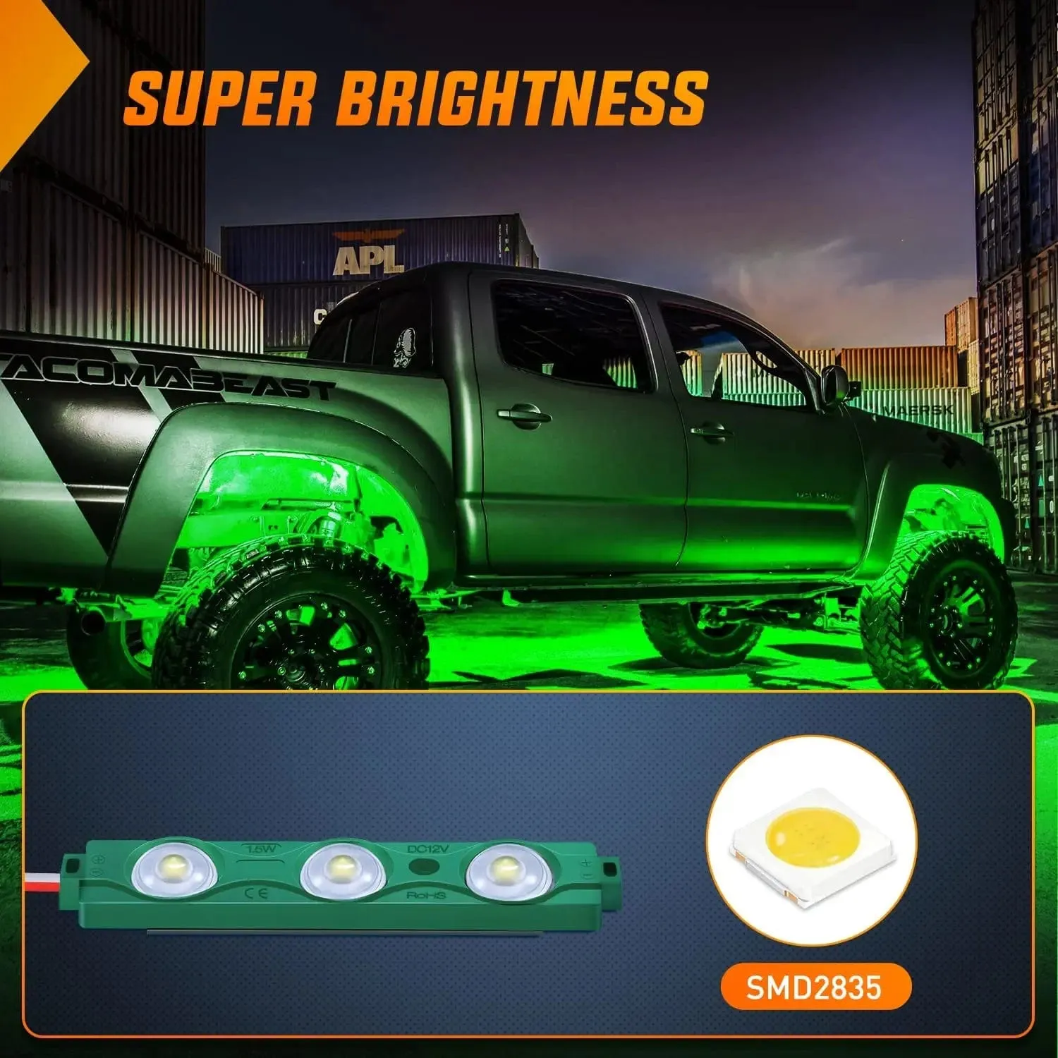 24 LEDs Green Ultra-Bright Light Kit (8 Pcs)