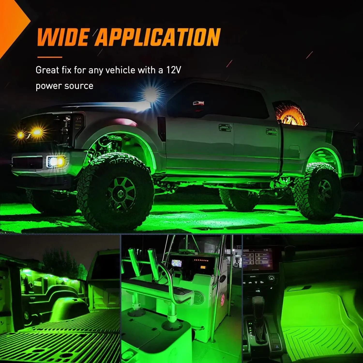 24 LEDs Green Ultra-Bright Light Kit (8 Pcs)