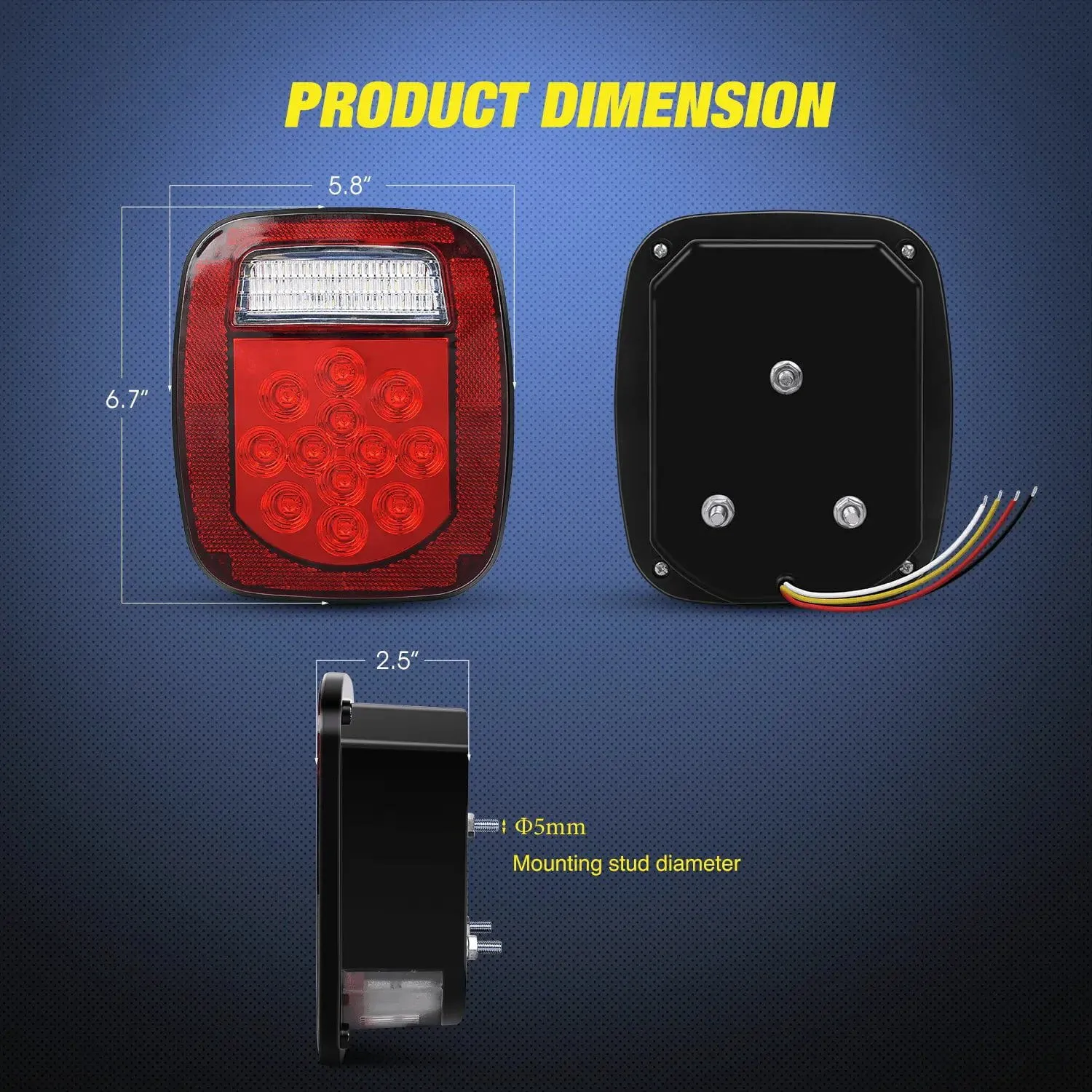 39 LEDs Stop Turn Tail Light