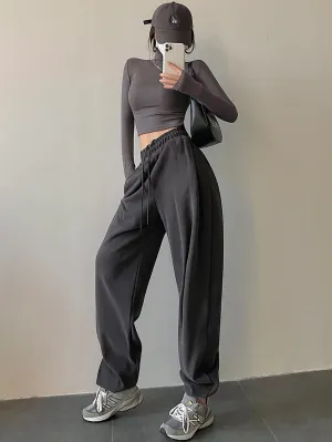 Alanna Solid Color Loose Baggy Sweats Sweatpants