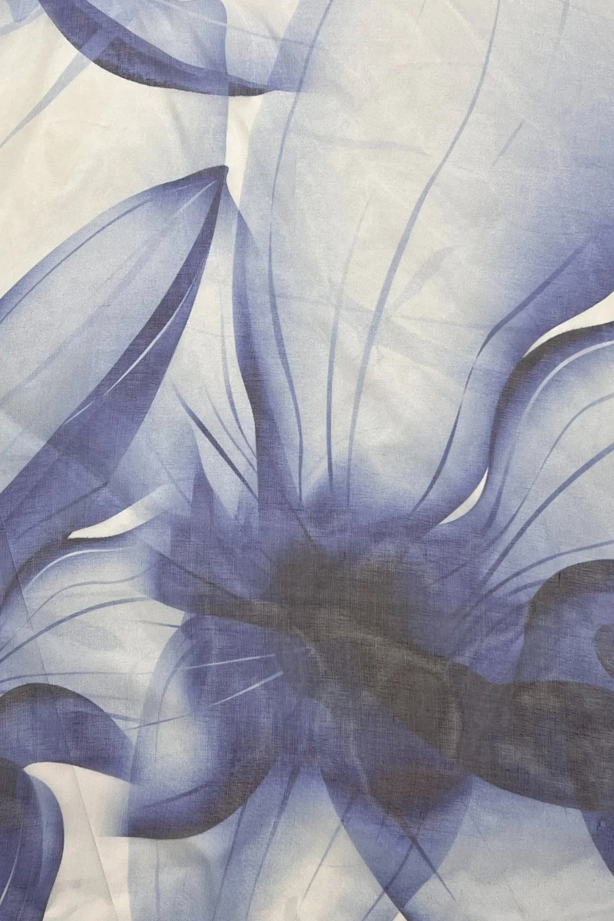 Aqua Anabel Printed Silk Chiffon Oblong Shawl 180x110