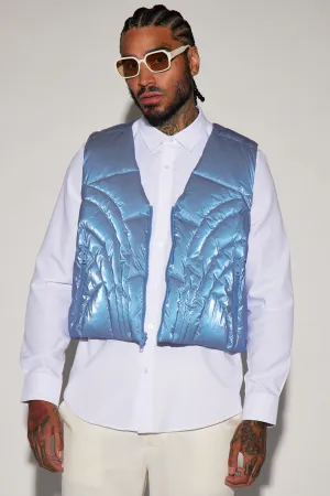 Avalon Cropped Tactical Padded Vest - Blue