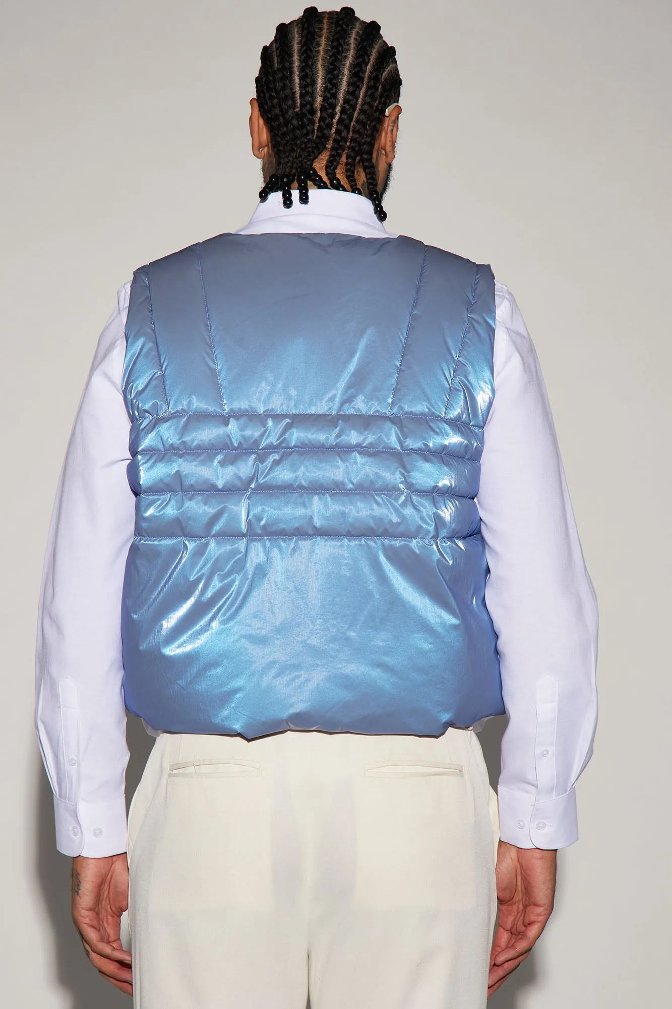 Avalon Cropped Tactical Padded Vest - Blue
