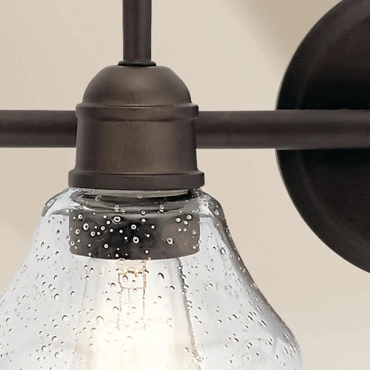 Avery 34 In 4-Lights Bathroom Vanity Light With Clear Fluted Glass, Bronze Finish