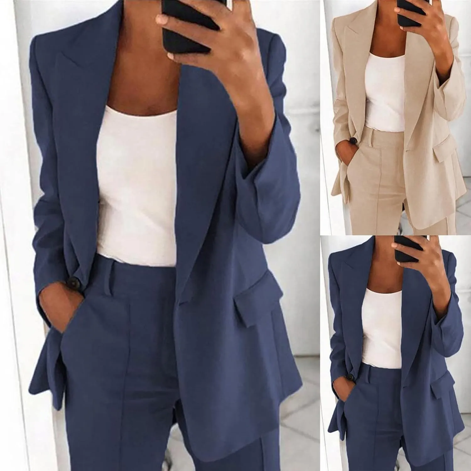 Blazers for Women Casual Long Sleeve Blazer Coat Dressy Work Jackets Professional Office Jacket Business Suit Jacket