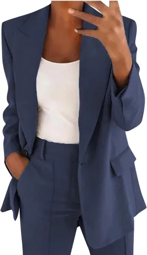Blazers for Women Casual Long Sleeve Blazer Coat Dressy Work Jackets Professional Office Jacket Business Suit Jacket