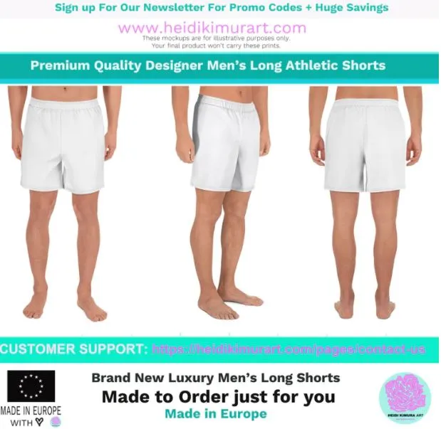 Blue Sunflower Men's Shorts, Floral Sunflower Print Premium Athletic Long Running Basketball Style Shorts For Men- Made in Europe