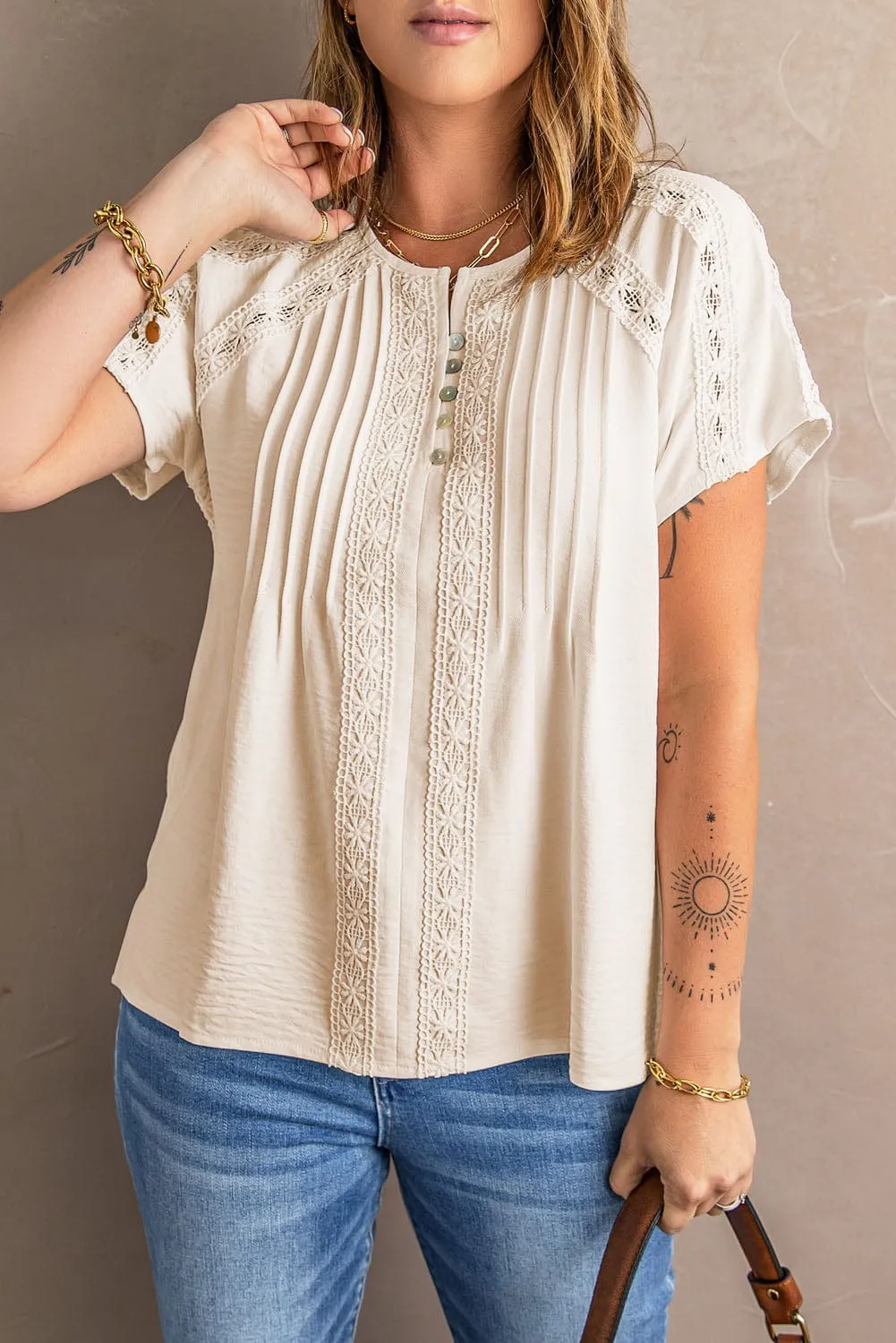 Bohemian Eyelet Shorts Set