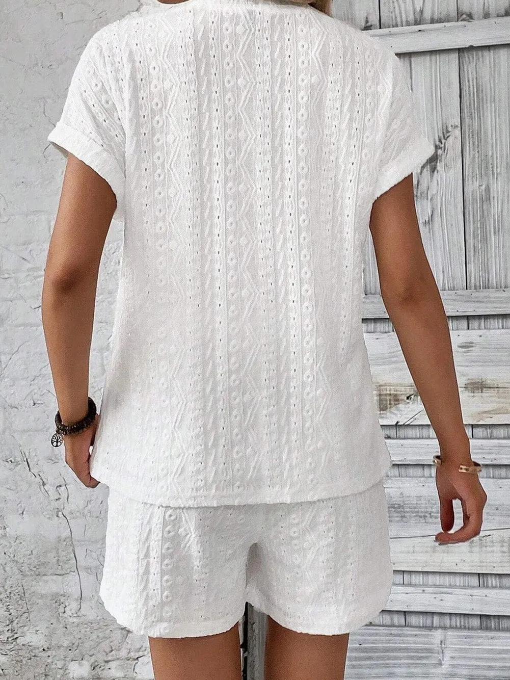 Bohemian Eyelet Shorts Set