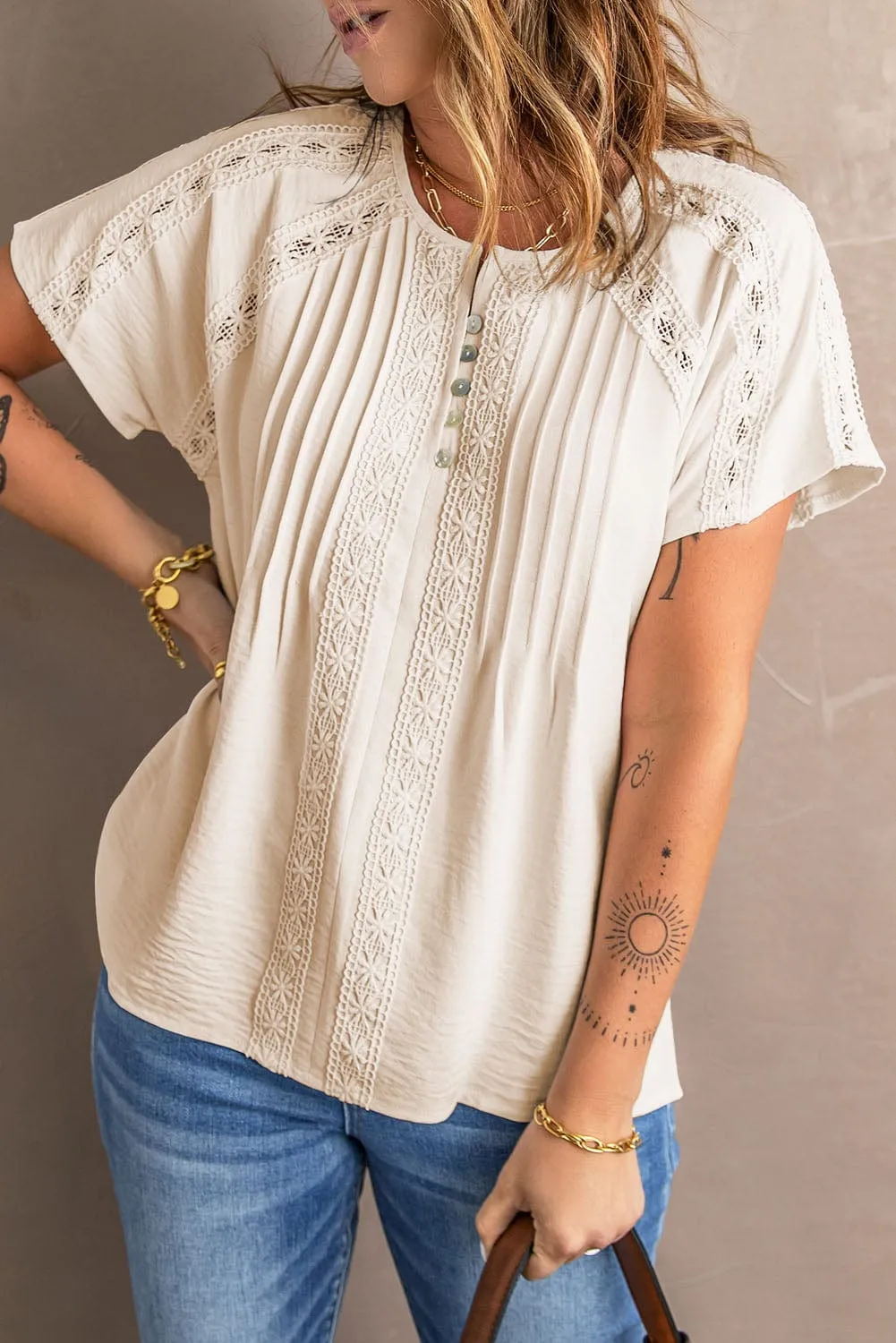 Bohemian Eyelet Shorts Set