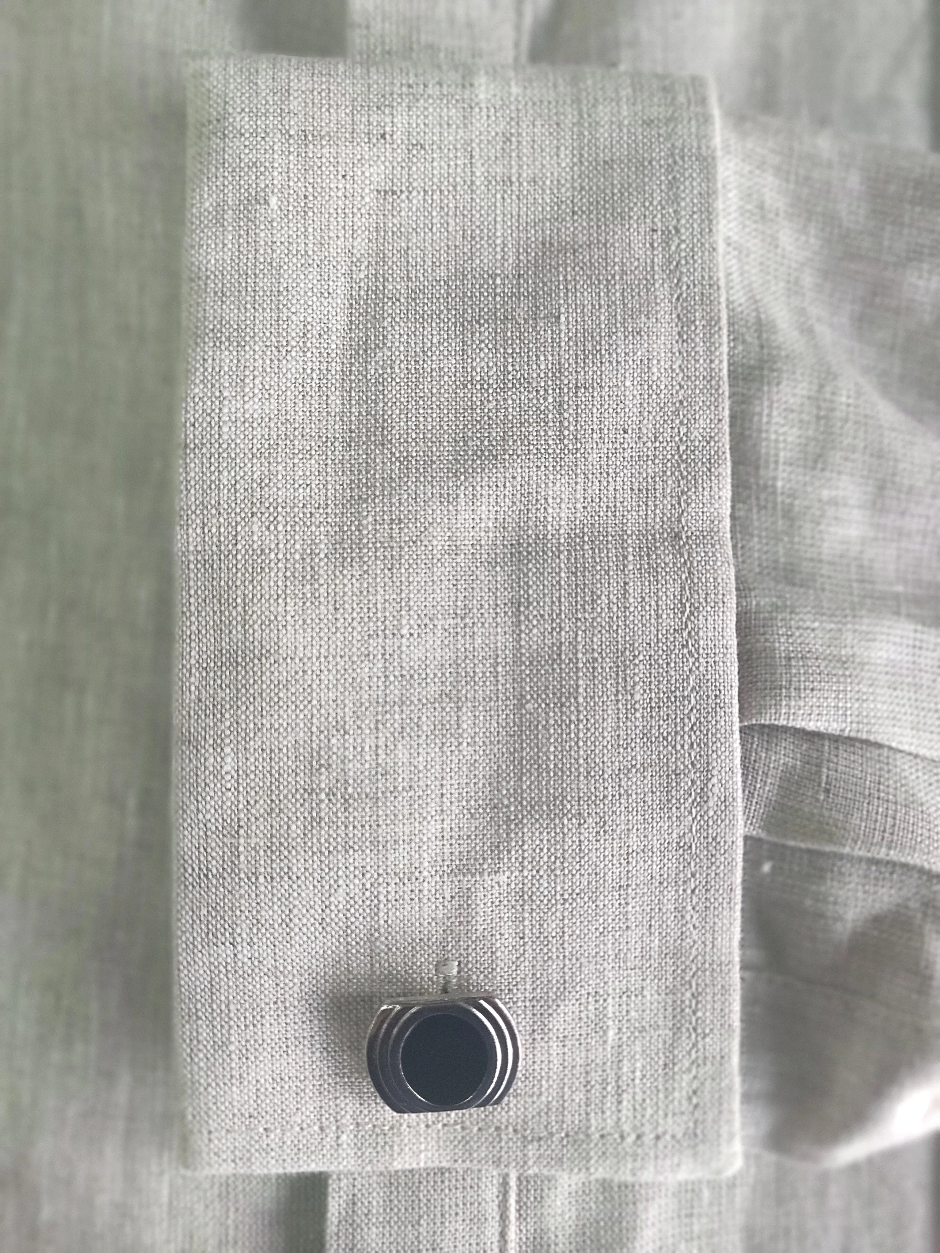 Bohio 100% Linen Long Sleeve Cuban Style Shirt w/French Cuff & Fancy Embroidered Panels in (2) Colors - MLG1685