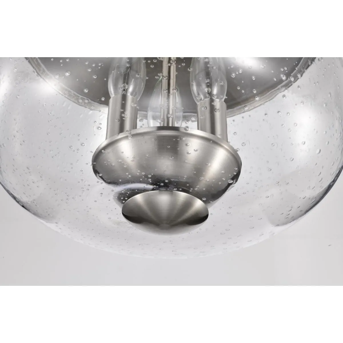 Boliver 14 in. 3 lights Flush Mount Light Brushed Nickel Finish