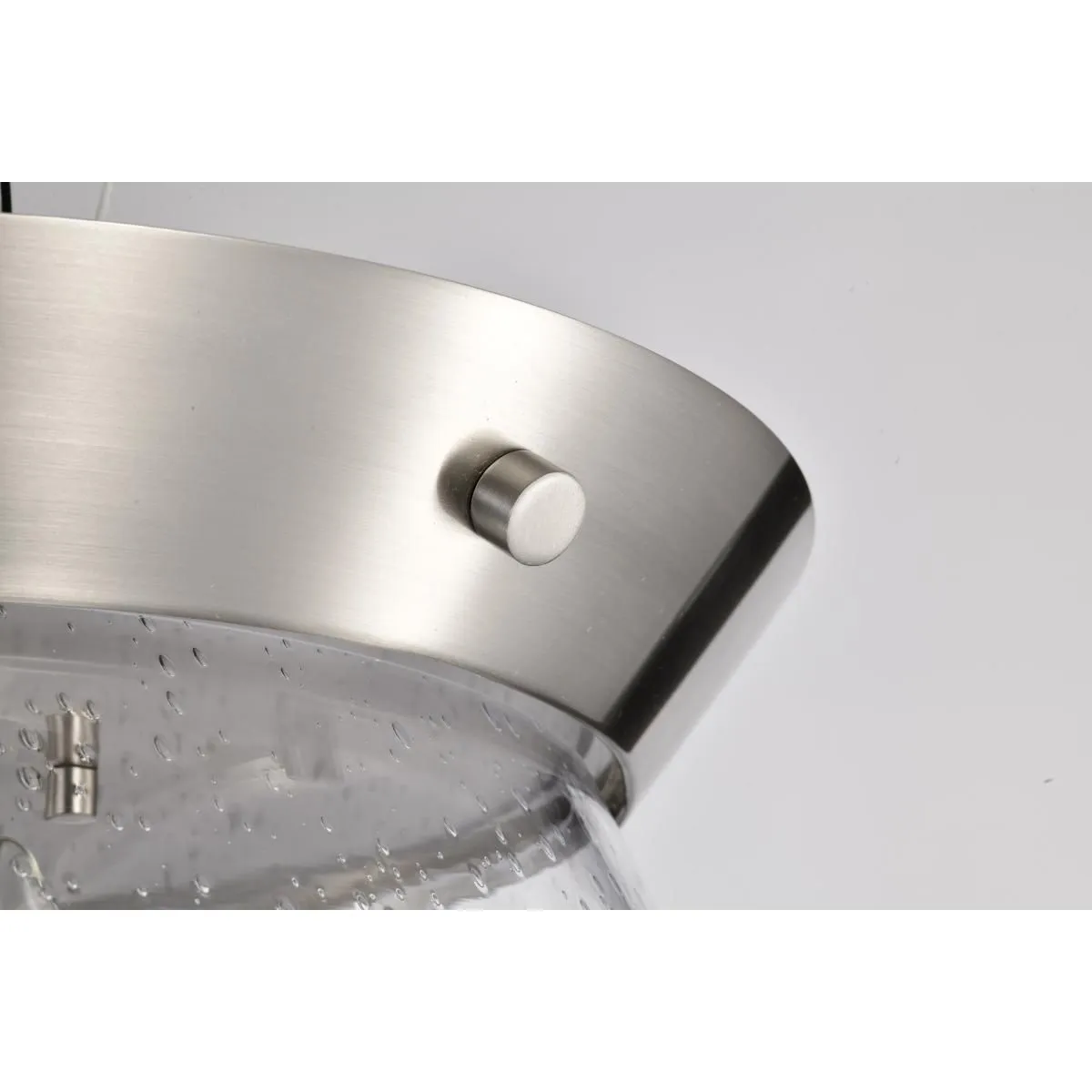 Boliver 14 in. 3 lights Flush Mount Light Brushed Nickel Finish