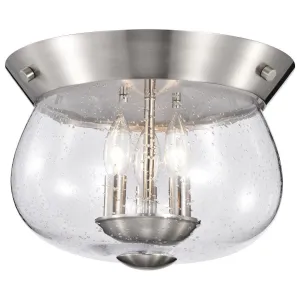 Boliver 14 in. 3 lights Flush Mount Light Brushed Nickel Finish