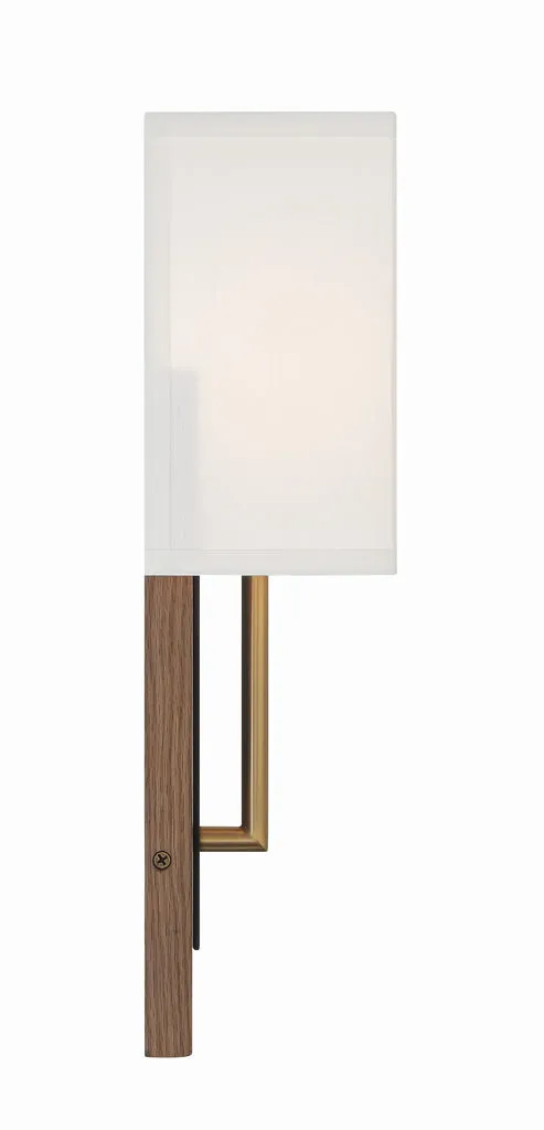 Brent 1 Light Matte Black   Vibrant Gold Sconce