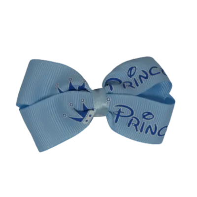 Cherish Hair Bow - Blue Prince 7.5cm