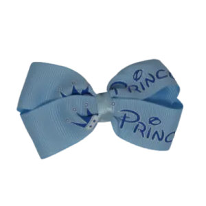 Cherish Hair Bow - Blue Prince 7.5cm