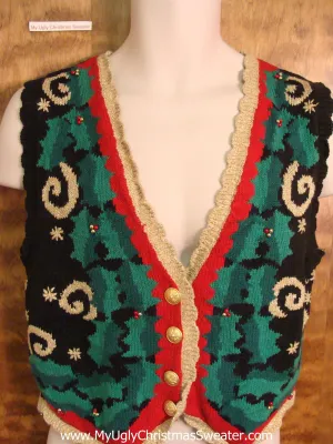 Child Size Cheap Cute Xmas Sweater Vest