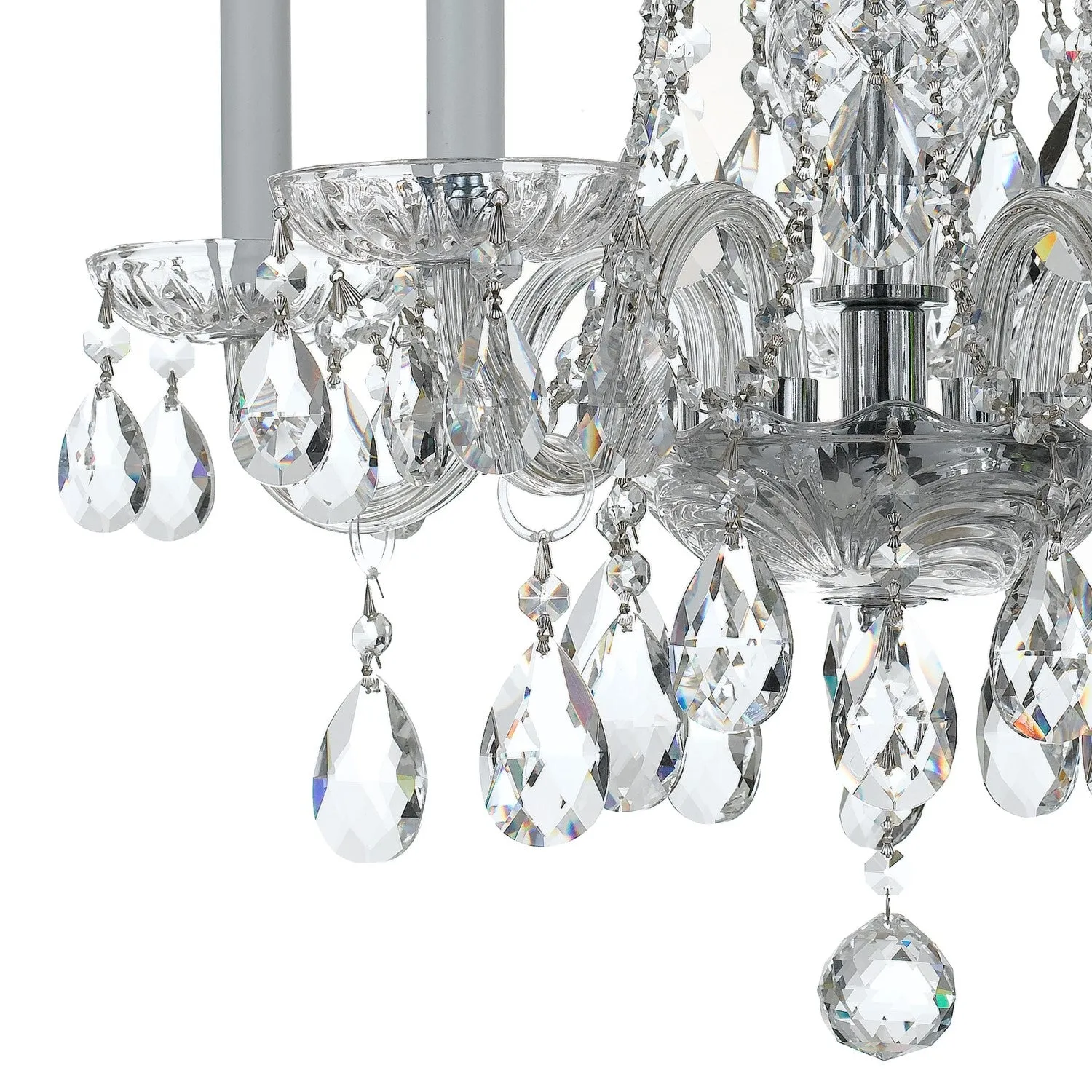 Crystorama 1061-CL-SAQ Traditional Crystal 5 Light Spectra Crystal Mini Chandelier