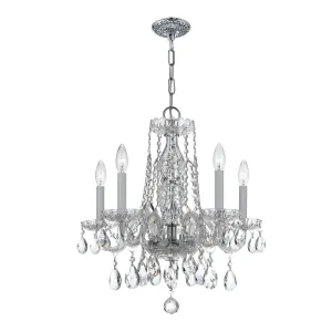 Crystorama 1061-CL-SAQ Traditional Crystal 5 Light Spectra Crystal Mini Chandelier