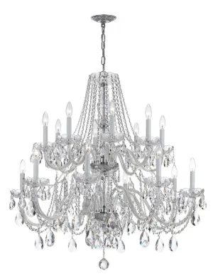 Crystorama 1139-CL-MWP Traditional Crystal 16 Light Hand Cut Crystal Chandelier