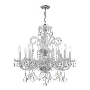 Crystorama 5008-CL-S Traditional Crystal 8 Light Swarovski Strass Crystal Chandelier