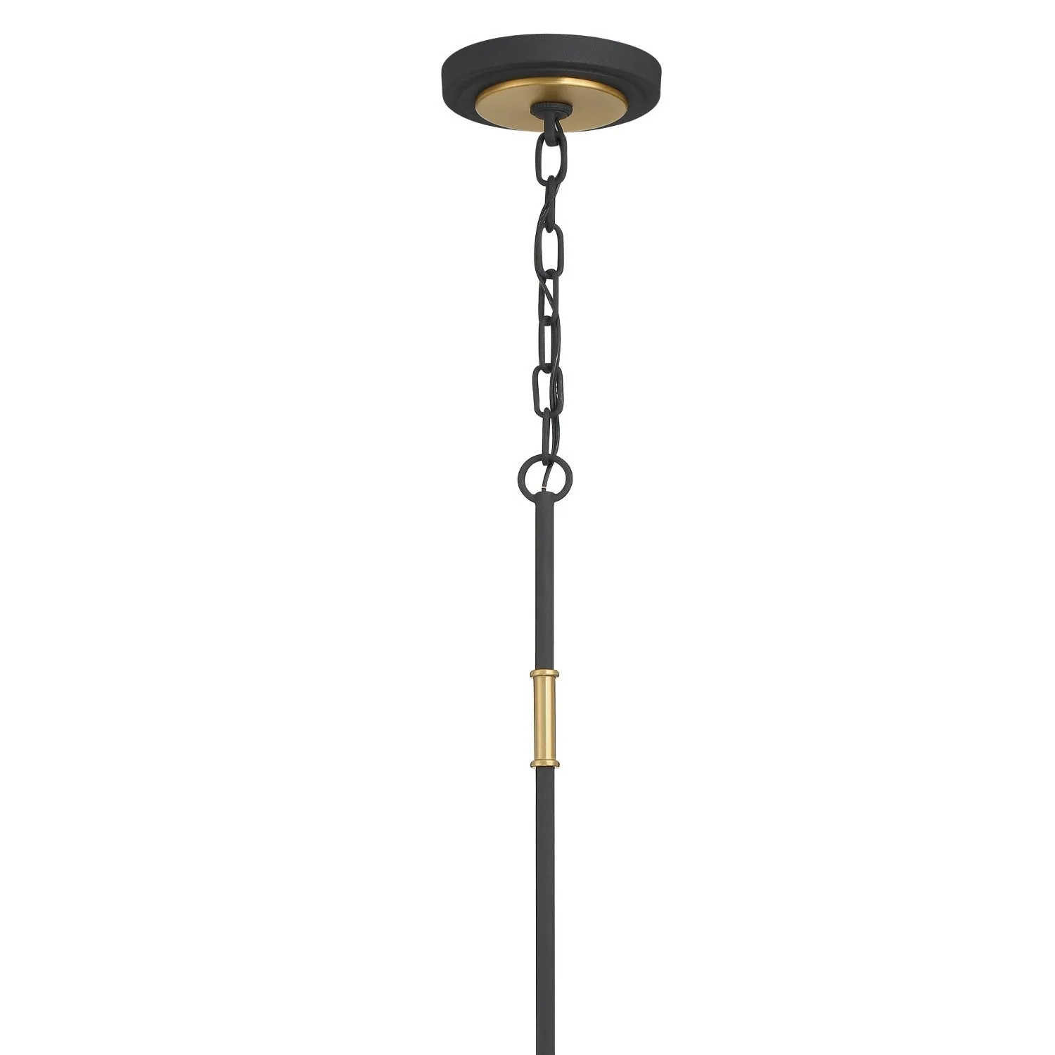 Crystorama NIL-70015-BF-MG Niles 4 Light Chandelier - Black Forged and Modern Gold