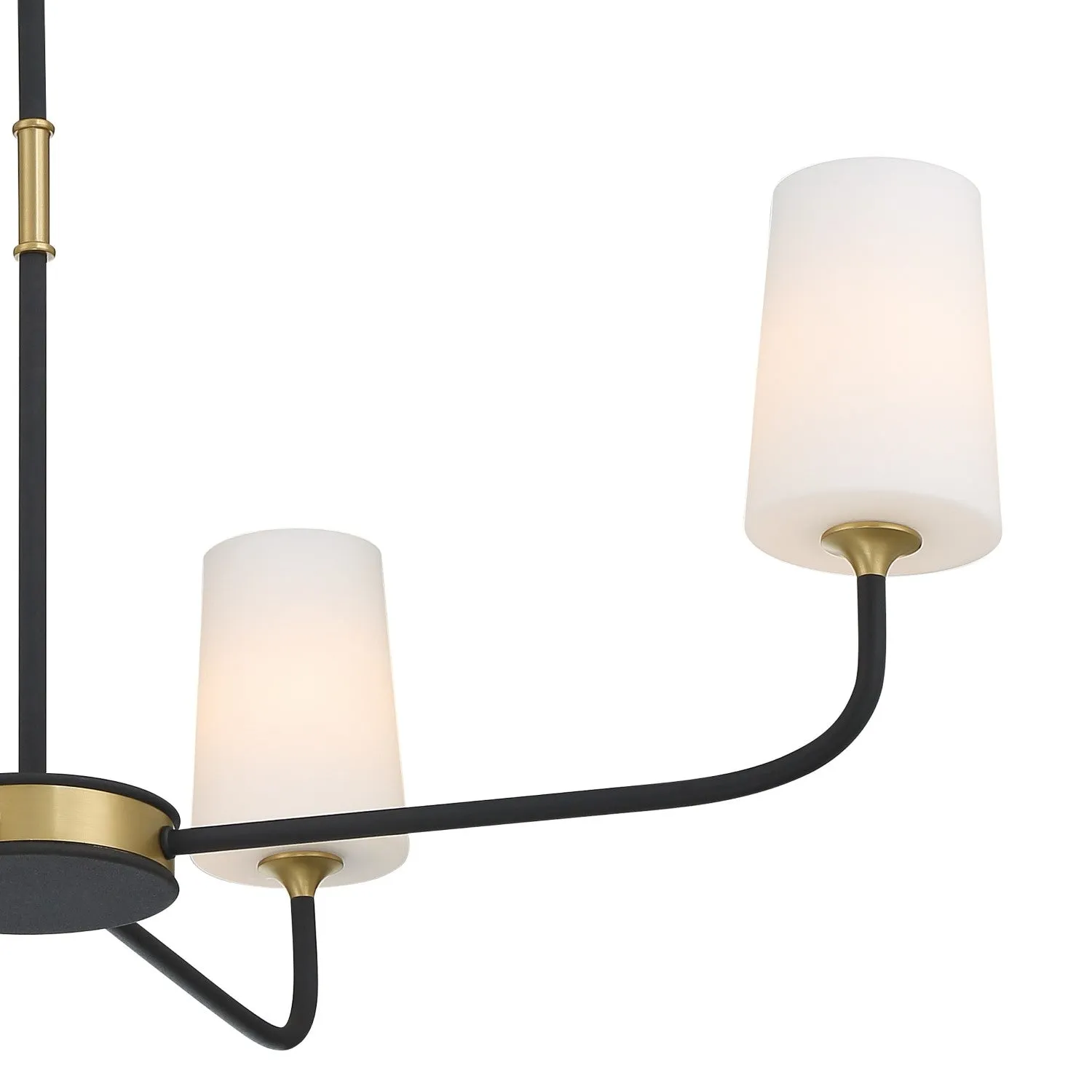 Crystorama NIL-70015-BF-MG Niles 4 Light Chandelier - Black Forged and Modern Gold