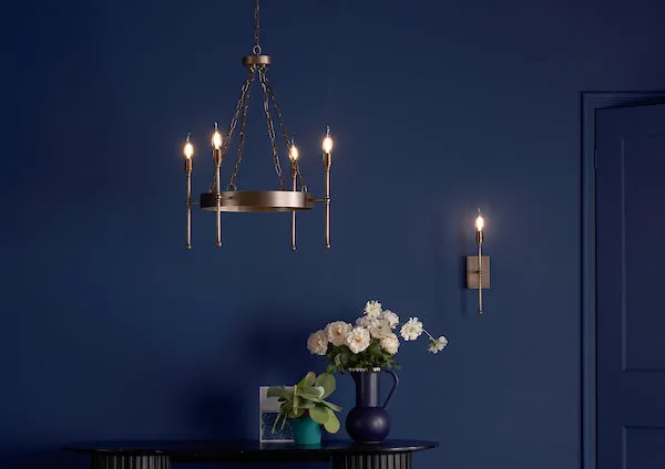 David Hunt Durrell Wall Light Solid Antique Brass