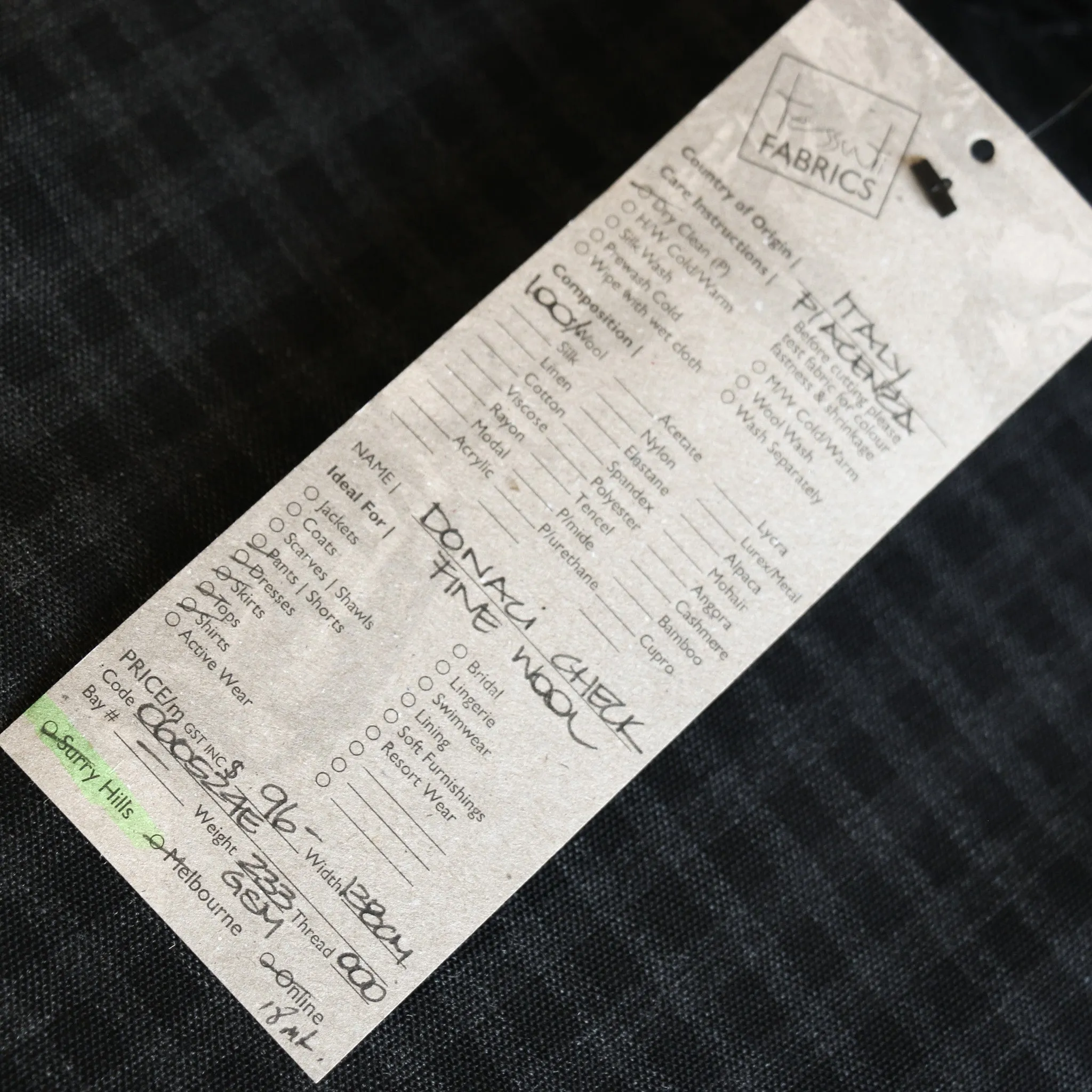 Donaci Check Fine Wool