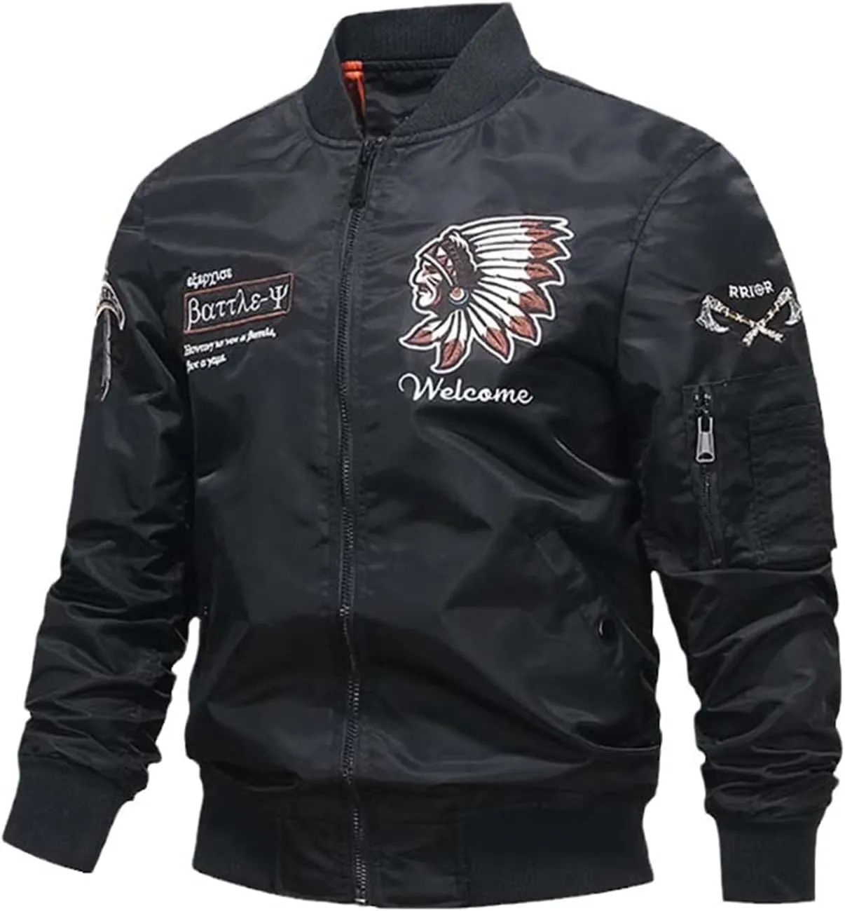 Embroidery Jacket Men Spring Nylon Trendy Streetwear Chic Coat Baseball Jackets Man Cargo Male Clothing Varsity