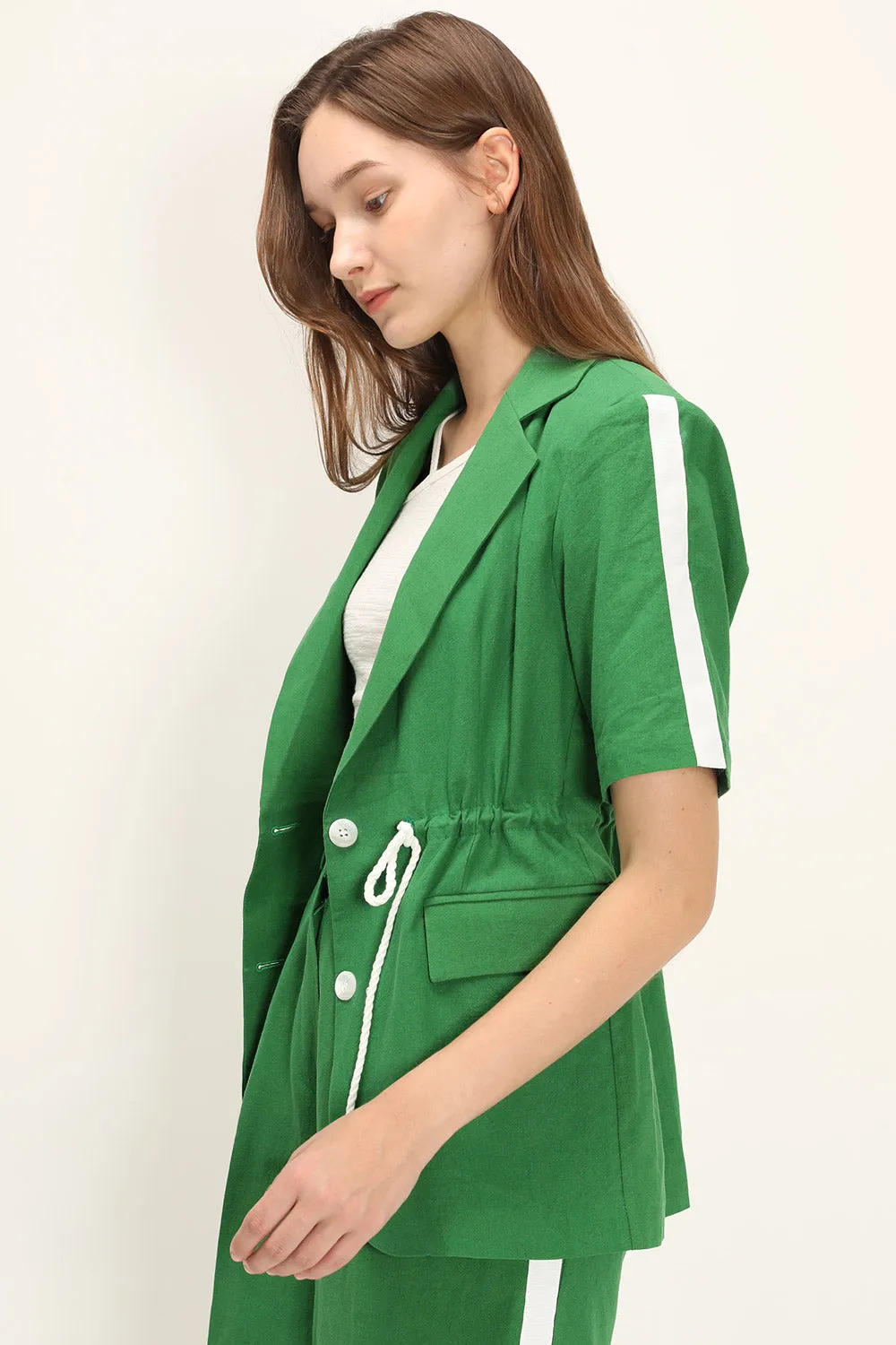 Hadley Side Line Linen Blazer