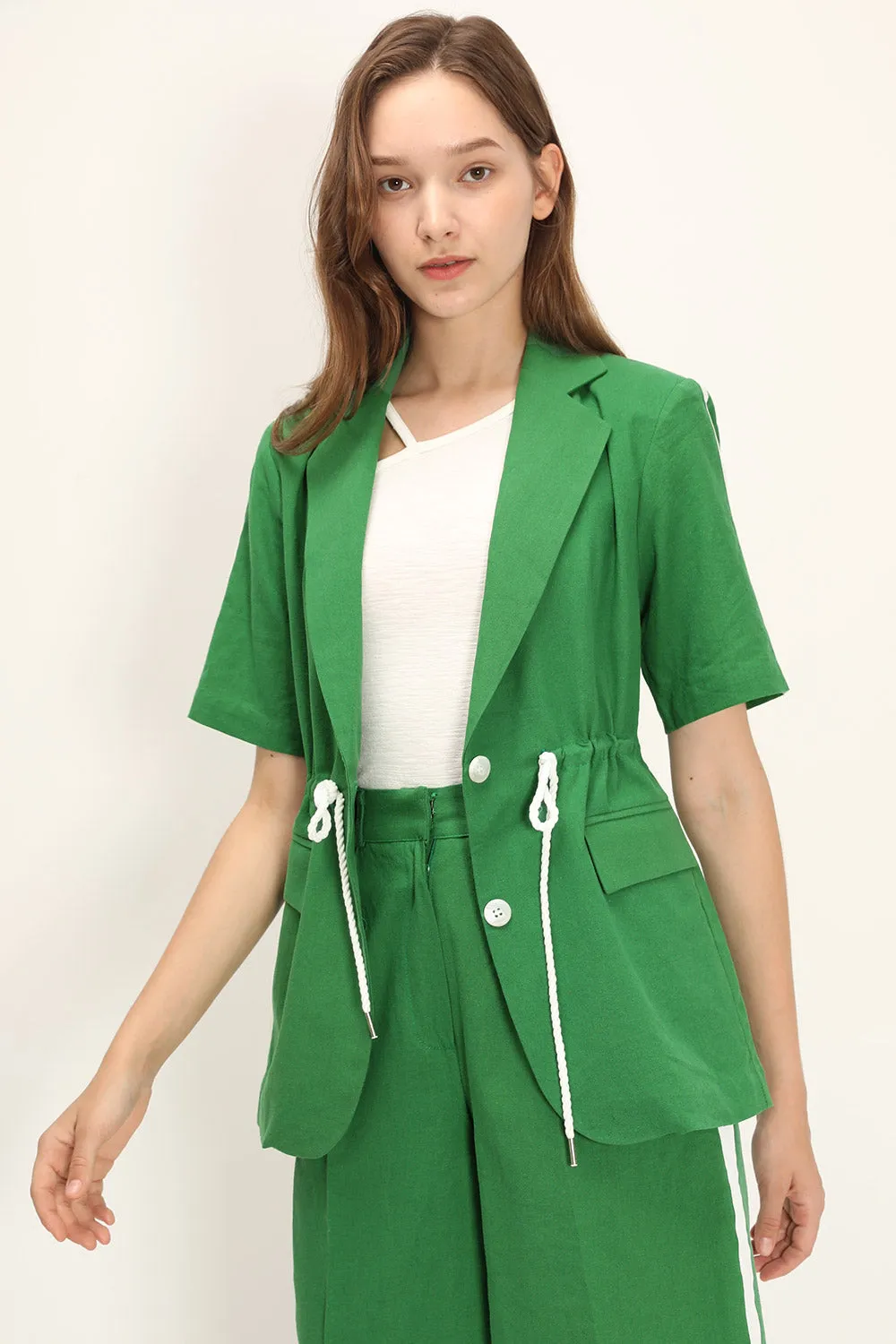 Hadley Side Line Linen Blazer
