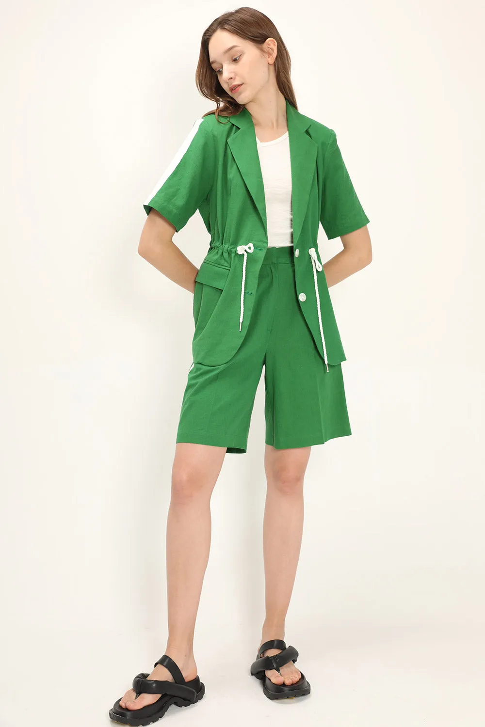 Hadley Side Line Linen Blazer