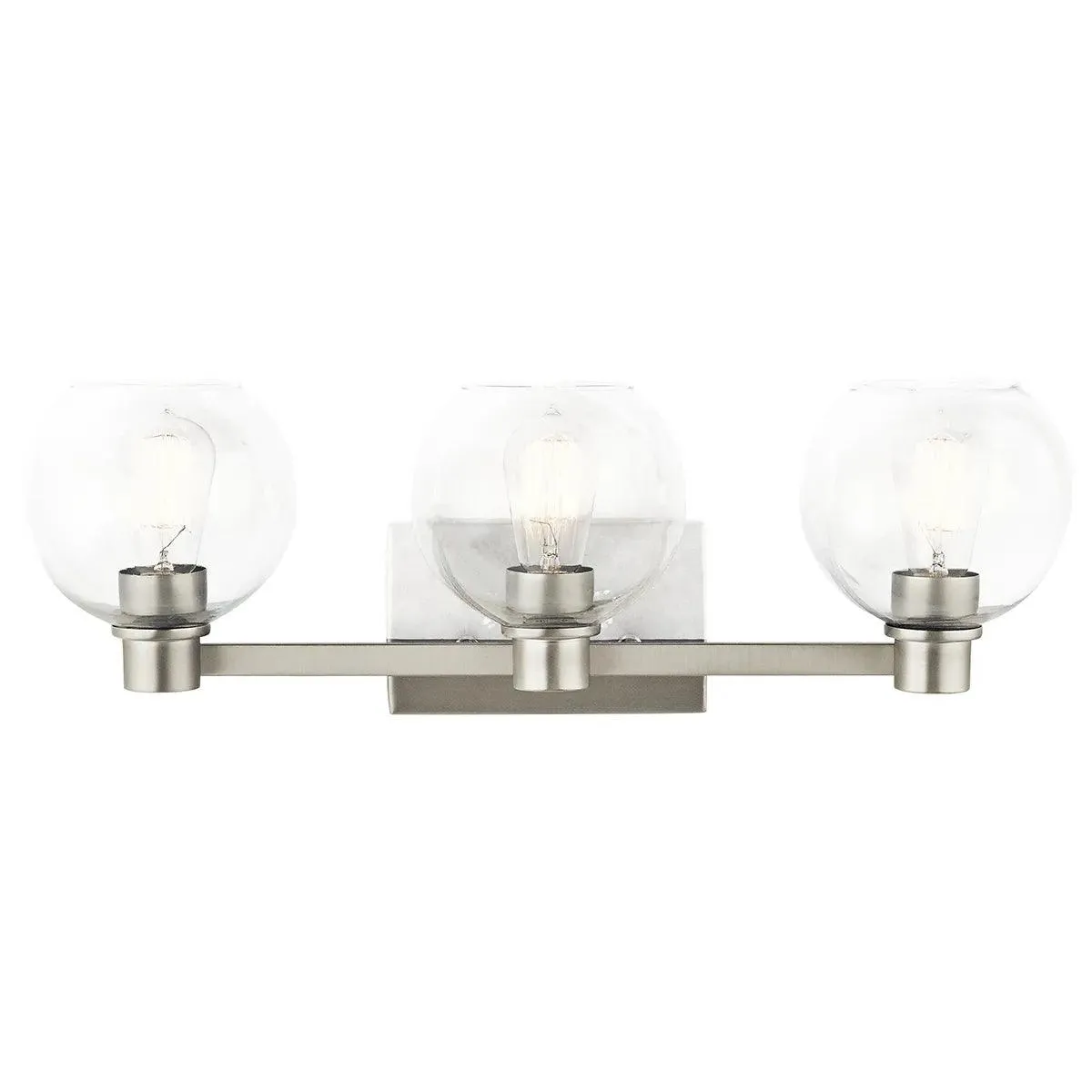 Harmony 25 In 3-Light Bathroom Vanity Light, Brushed Nickel Finish