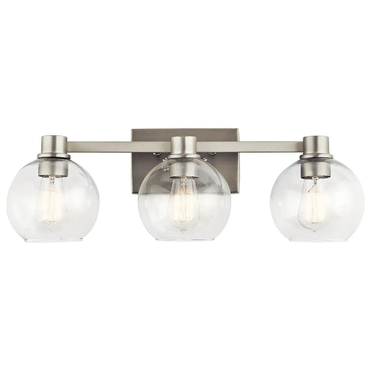Harmony 25 In 3-Light Bathroom Vanity Light, Brushed Nickel Finish