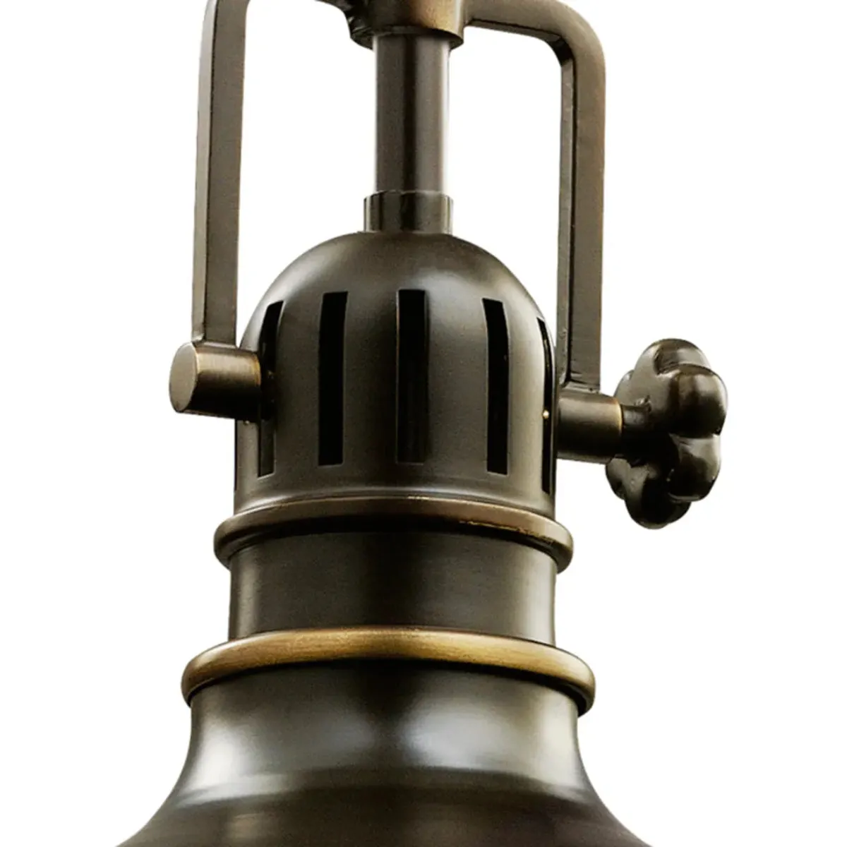 Hatteras Bay 13" 1-Light Pendant Light with Clear fresnel glass, Olde bronze Finish