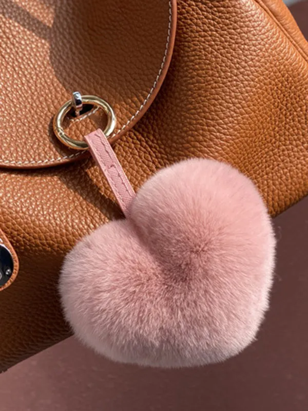 Heart Shape Keychain Bag Charm