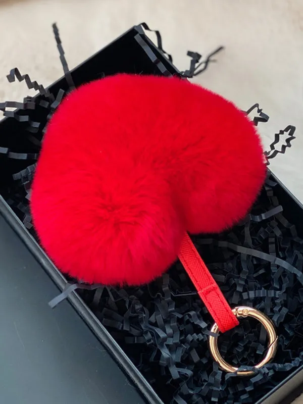 Heart Shape Keychain Bag Charm