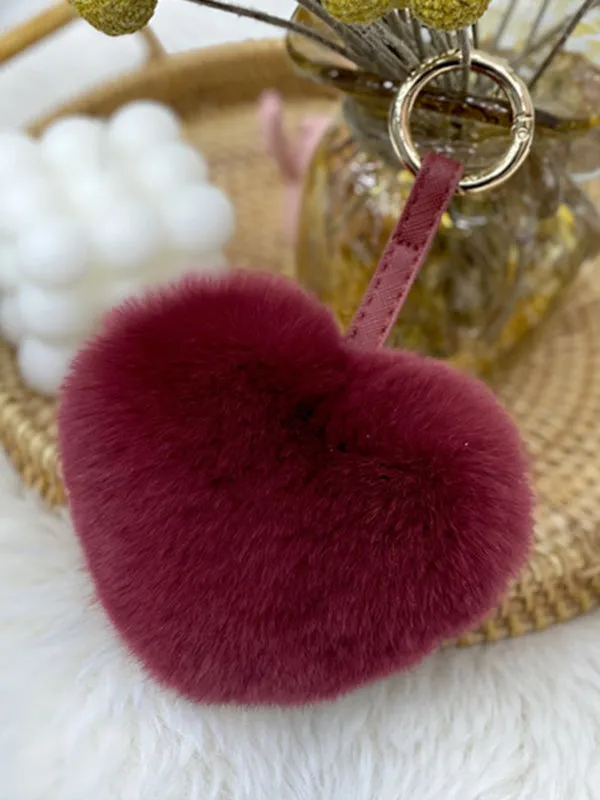Heart Shape Keychain Bag Charm