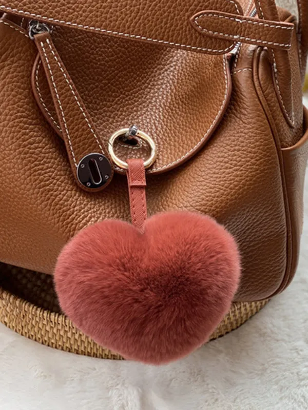 Heart Shape Keychain Bag Charm