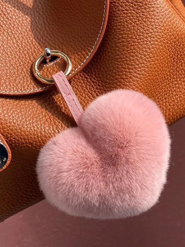 Heart Shape Keychain Bag Charm