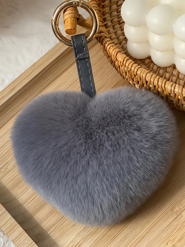 Heart Shape Keychain Bag Charm