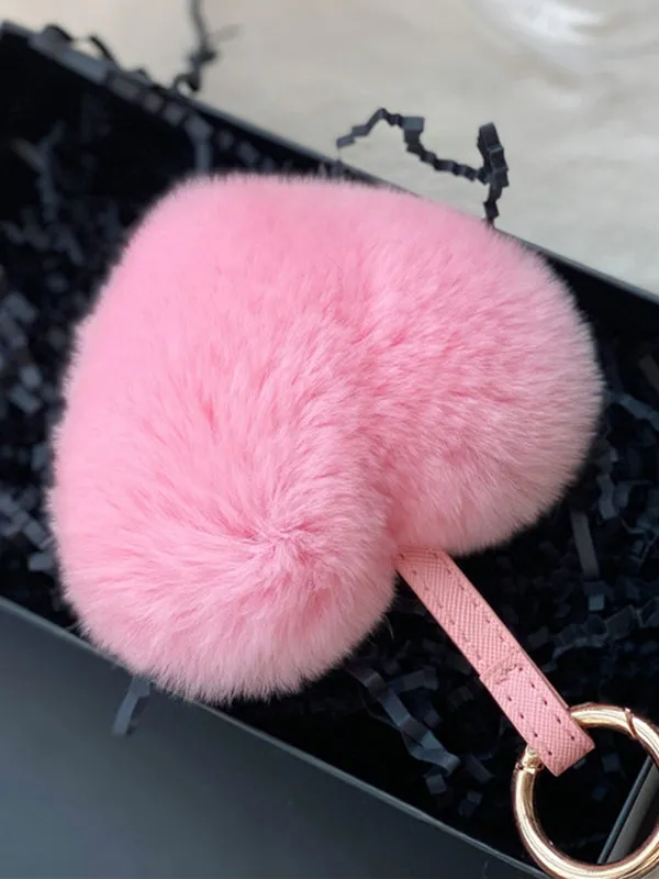 Heart Shape Keychain Bag Charm