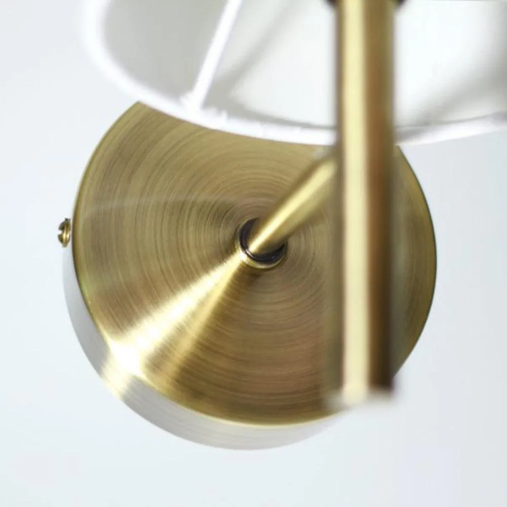 Ivy Metal and Fabric Indoor Wall Light - Antique Brass or Satin Chrome, PL0098