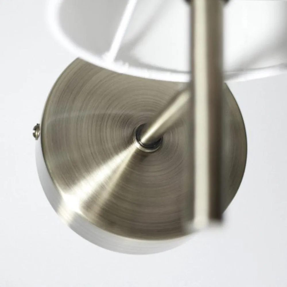 Ivy Metal and Fabric Indoor Wall Light - Antique Brass or Satin Chrome, PL0098