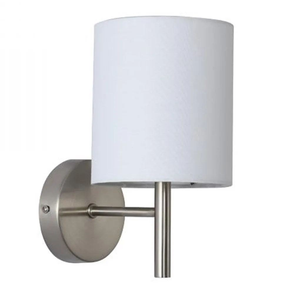 Ivy Metal and Fabric Indoor Wall Light - Antique Brass or Satin Chrome, PL0098