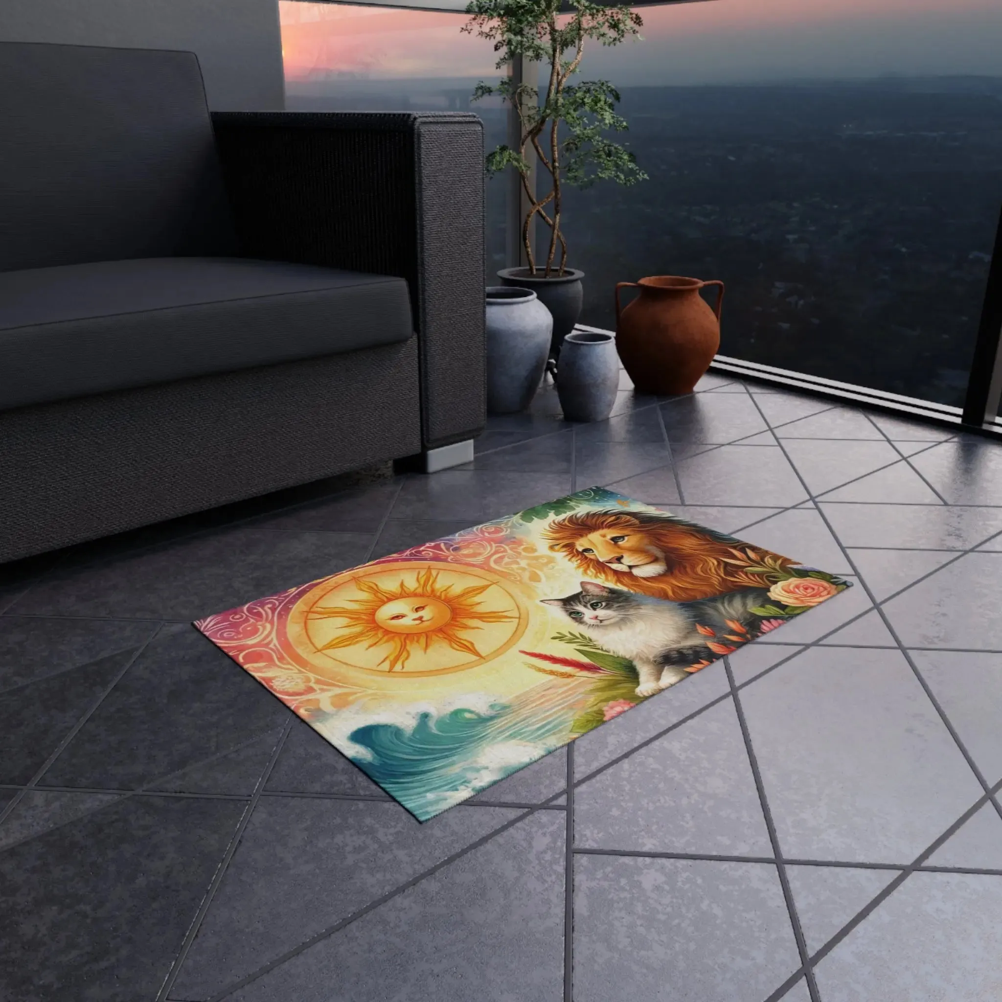 Leo Zodiac - Cat Lover - Indoor/Outdoor Rug